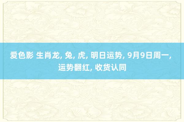 爱色影 生肖龙， 兔， 虎， 明日运势， 9月9日周一， 运势翻红， 收货认同