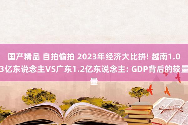 国产精品 自拍偷拍 2023年经济大比拼! 越南1.03亿东说念主VS广东1.2亿东说念主: GDP背后的较量