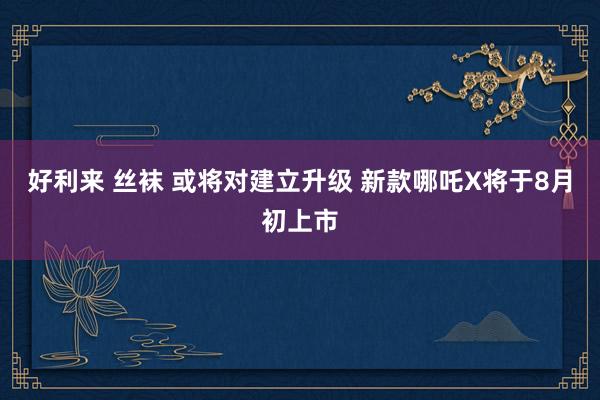 好利来 丝袜 或将对建立升级 新款哪吒X将于8月初上市