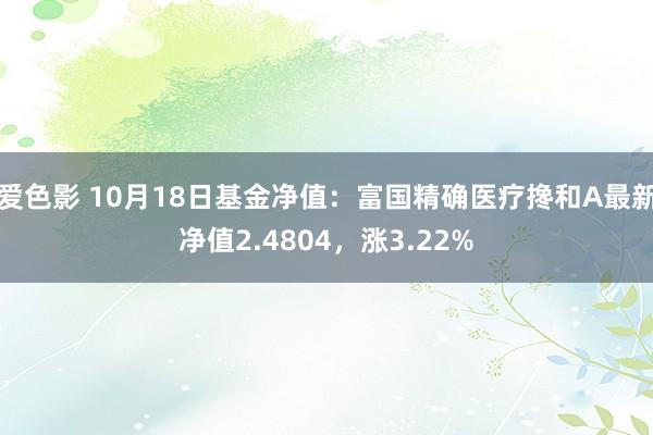 爱色影 10月18日基金净值：富国精确医疗搀和A最新净值2.4804，涨3.22%