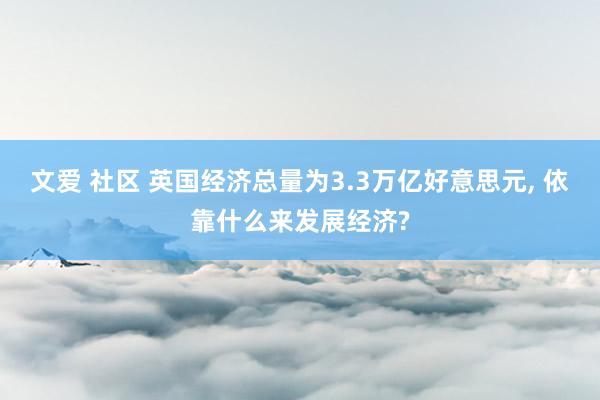 文爱 社区 英国经济总量为3.3万亿好意思元， 依靠什么来发展经济?