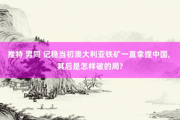 推特 男同 记稳当初澳大利亚铁矿一直拿捏中国， 其后是怎样破的局?