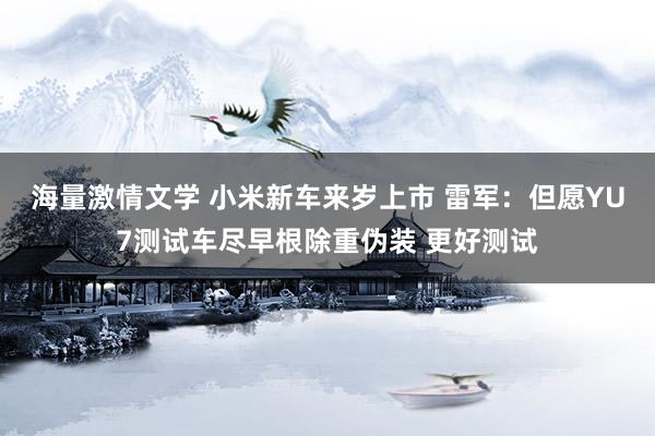 海量激情文学 小米新车来岁上市 雷军：但愿YU7测试车尽早根除重伪装 更好测试