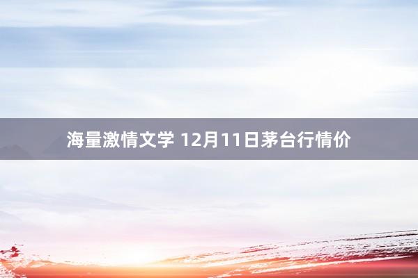 海量激情文学 12月11日茅台行情价