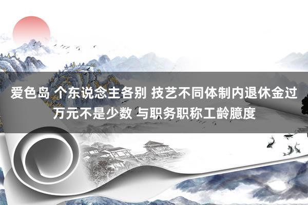 爱色岛 个东说念主各别 技艺不同体制内退休金过万元不是少数 与职务职称工龄臆度