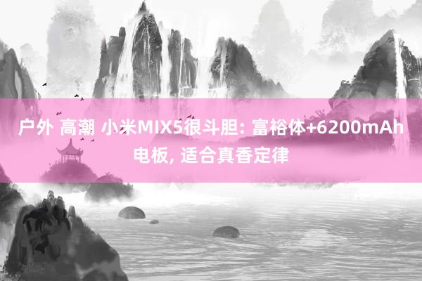 户外 高潮 小米MIX5很斗胆: 富裕体+6200mAh电板， 适合真香定律