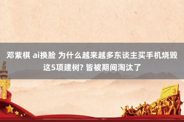 邓紫棋 ai换脸 为什么越来越多东谈主买手机烧毁这5项建树? 皆被期间淘汰了